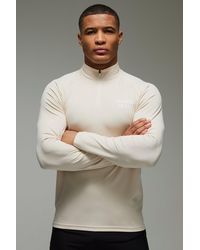 BoohooMAN - Active Performance Training Dept Funnel Neck 1/4 Zip - Lyst