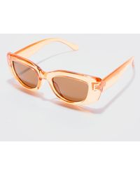 Boohoo - Retro Sunglasses In Brown - Lyst