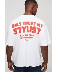 BoohooMAN - Oversized Boxy Slogan T-Shirt - Lyst