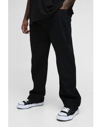Boohoo - Vaqueros Plus Rectos Sin Tratar - Lyst