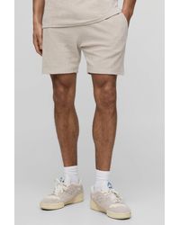 Boohoo - Pantalón Corto Ajustado De Largo Medio Y Felpa - Lyst