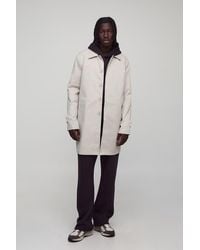 BoohooMAN - Single Breasted Poly Twill Mac Jacket - Lyst