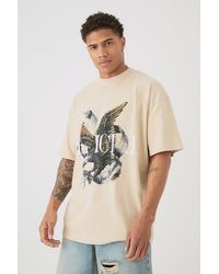 BoohooMAN - Oversized Extended Neck Heavyweight Official Bird Graphic T-shirt - Lyst