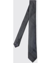 Boohoo - Tonal Flannel Slim Tie - Lyst