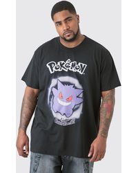 Boohoo - Plus Pokemon Gengar Printed Licensed T-shirt In Black - Lyst