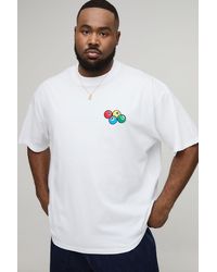 BoohooMAN - Plus Oversized Plus Ofcl 8 Ball Embroidered T-Shirt - Lyst