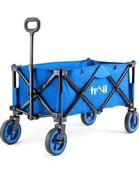 BoohooMAN - Trail Outdoor Leisure Trail Camping Festival Trolley Folding Beach Cart Garden Wagon Heavy Duty 80kg - Lyst