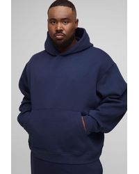 BoohooMAN - Plus Basic Oversized Boxy Over The Head Hoodie - Lyst