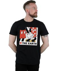 BoohooMAN - Disney Mickey Mouse Heart The Earth T-shirt - Lyst