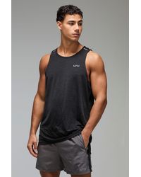 BoohooMAN - Man Active Breathable Regular Fit Marl Vest - Lyst