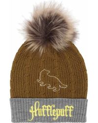 BoohooMAN - Harry Potter Hufflepuff Pom Pom Beanie - Lyst