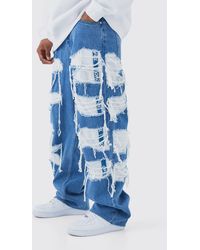 BoohooMAN - Lockere Jeans mit Jersey-Jogginghose - Lyst