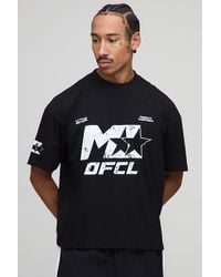 BoohooMAN - Oversized Boxy Extended Neck M Star Graphic T-Shirt - Lyst
