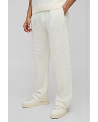 BoohooMAN - Regular Fit Knitted Sweatpants - Lyst