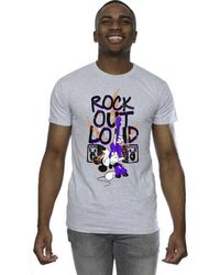 BoohooMAN - Disney Mickey Mouse Rock Out Loud T-shirt - Lyst