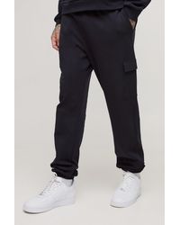 BoohooMAN - Tall Interlock Slim Fit Smart Cargo Sweatpants - Lyst