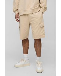 BoohooMAN - Tall Lightweight Loopback Regular Fit Basic Cargo Shorts - Lyst