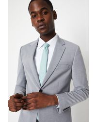 BoohooMAN - Light Grey Skinny Fit Essential Suit Jacket - Lyst