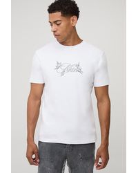BoohooMAN - Slim Fit Heavyweight Interlock T-Shirt - Lyst