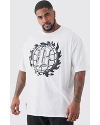 BoohooMAN - Plus Core Baseball T-shirt In White - Lyst