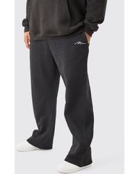 BoohooMAN - Plus Man Signature Relaxed Fit Jogger In Black - Lyst