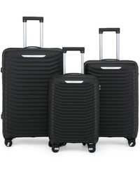 BoohooMAN - Infinity Leather Hard Shell Classic Suitcase 8 Wheel Cabin Tsa Luggage Case Holiday Travel - Lyst