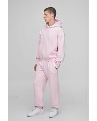 Boohoo - Oversized Boxy Hood Applique Tracksuit - Lyst