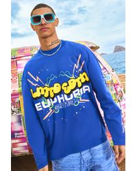 BoohooMAN - Long Sleeve Euphoria Graphic T-shirt - Lyst