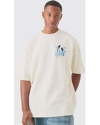 BoohooMAN - Oversized Jacquard Interlock Puff Print T-shirt - Lyst