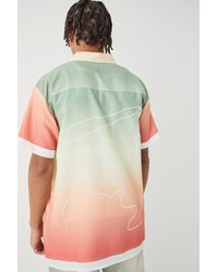 BoohooMAN - Short Sleeve Slub Ombre Line Shirt - Lyst
