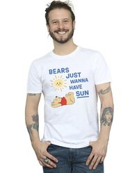 BoohooMAN - Disney Winnie The Pooh Bears Just Wanna Have Sun T-shirt - Lyst