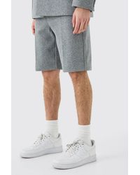 BoohooMAN - Melton Wool Tailored Shorts - Lyst