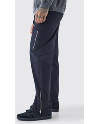 BoohooMAN - Tall Fixed Waist Relaxed Peached Cargo Trouser - Lyst