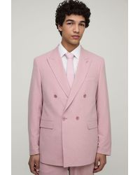 BoohooMAN - Oversized Double Breasted Suit Jacket - Lyst