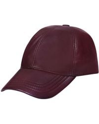BoohooMAN - Infinity Leather Real Nappa Leather Adjustable Golf Snapback Plain Baseball Cap Hat - Lyst