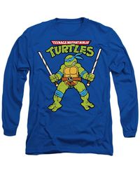 BoohooMAN - Teenage Mutant Ninja Turtles Tmnt Retro Leo Long Sleeve T-shirt, Royal - Lyst