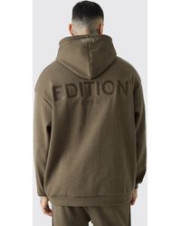 BoohooMAN - Tall Edition Oversized Heavyweight Ribbed Hoodie - Lyst