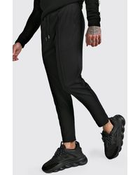 mens cropped smart joggers