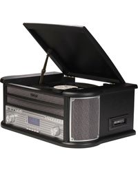 BoohooMAN - Retro Dab Bluetooth Wooden Record Player, Fm, Cassette & Cd, Usb Recording, Aux In - Lyst