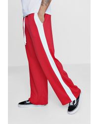 mens wide leg tracksuit bottoms