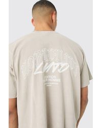 BoohooMAN - Oversized Boxy Washed Star Graphic T-shirt - Lyst