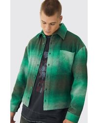 BoohooMAN - Regular Fit Brushed Check Overshirt - Lyst