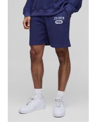 BoohooMAN - Mittellange Oversize Shorts in Waffeloptik - Lyst