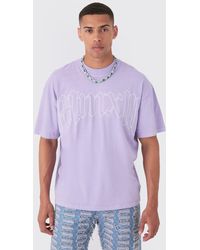 BoohooMAN - Oversized Large Scale Statue Graphic Wash T-shirt - Lyst