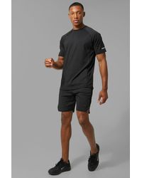 BoohooMAN - Man Active Performance T-Shirt & Shorts - Lyst