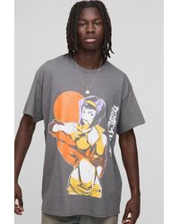 BoohooMAN - Oversized Cowboy Bebop Anime License Graphic T Shirt - Lyst