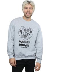 BoohooMAN - Disney Mickey And Minnie Mouse Since 1928 Sweatshirt - Lyst