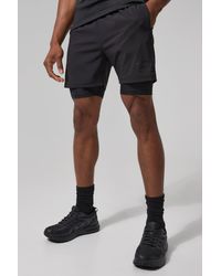BoohooMAN - Man Active Training Dept 2-in-1 Shorts - Lyst