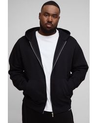 Boohoo - Plus Basic Regular Zip Through Hoodie - Lyst