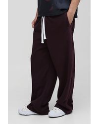 BoohooMAN - Jogginghose mit weitem Bein und Naht-Detail - Lyst